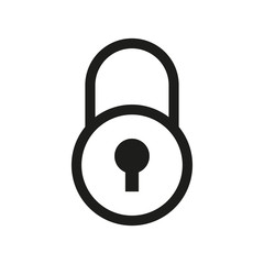 Padlock icon. Security concept. Vector illustration.