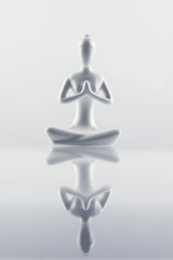 yoga and meditation on white background