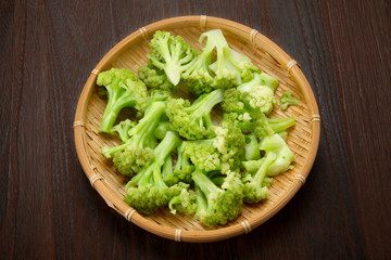 茹でたグリーンカリフラワー