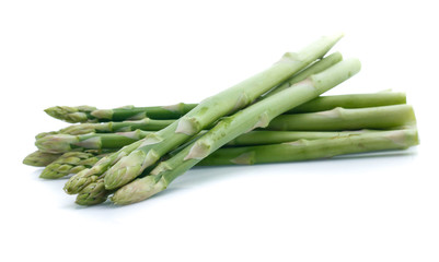 Asparagus on white background