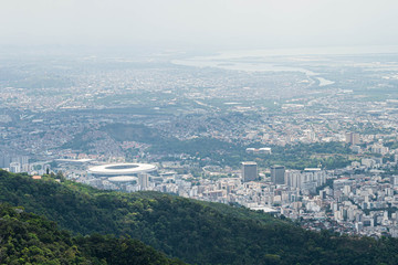 Aerial view of Rio de Janeiro, Brazil at a sunny day