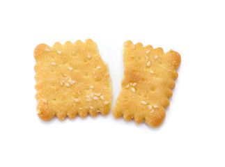 Cracker isolated on white