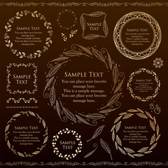  Floral frame design, romantic and curly design material, Easter decoration