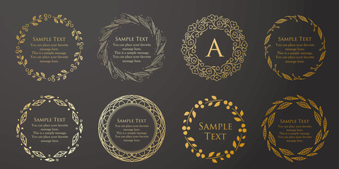  Floral frame design, romantic and curly design material, Easter decoration © DESIGN BOX