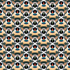 Graffiti on a geometric background seamless pattern