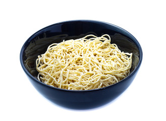 yellow noodle isolated on white