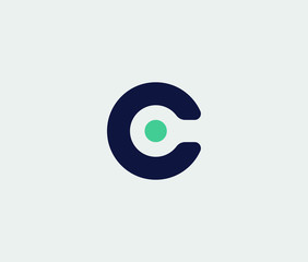 C letter technology monogram Logo Icon Premium Minimal emblem design template