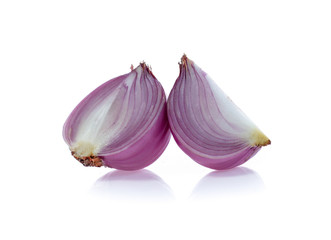red onion isolated on the white background