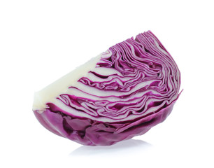 red cabbage isolated on white