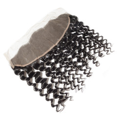 deep wave black human hair weaves extensions lace frontal