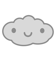kleine wolke regen lebendig gesicht wetter bewölkt süß niedlich clipart glücklich kinder sommer frühling himmel