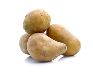 potatoes isolated on white background