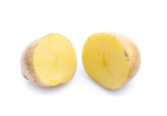 potatoes isolated on white background