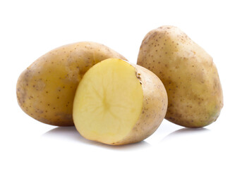 potatoes isolated on white background