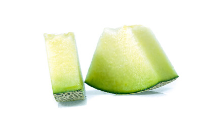 green melon isolated on white background