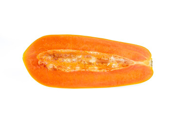 papaya isolated on white background