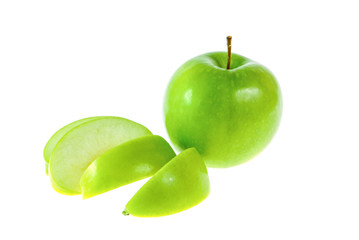 green apple isolated on white