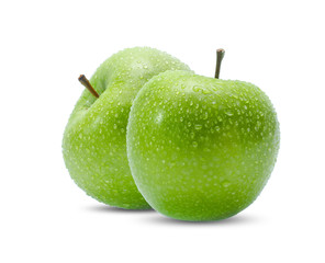 green apple fruit isolated on white background