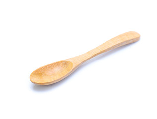 spoon wood isolated on white background