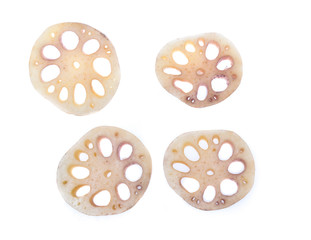 Lotus root  isolated on the white background