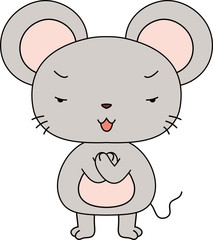 Cute mouse mascot character