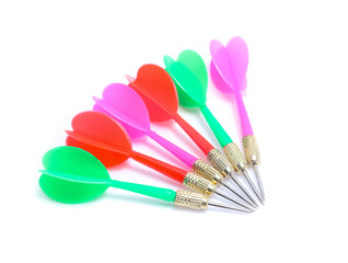 dart flights isolated on white background