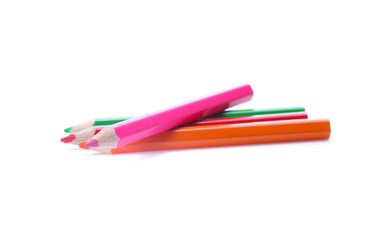 Color pencils isolated on white