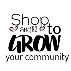 Shop Small quote in black text