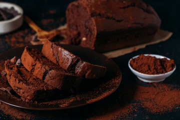 Delicious homemade chocolate loaf of bread