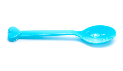 plastic  fork, spoon isolated on white backgruond