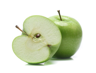 Green apple isolated on white background
