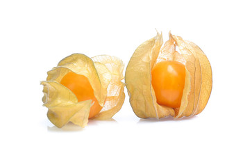 Physalis ,cape gooseberry isolated on white
