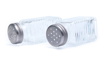 Glass Salt Shaker Isolated on White Background