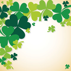 Shamrock clover St Patricks Day card in vector format.