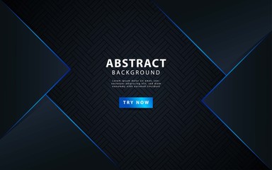 modern dark abstract background with blue line. vector illustration.