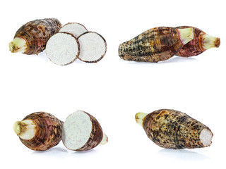 taro isolated on white background(Set)