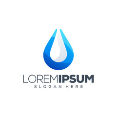 water logo design vector illustration