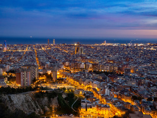 バルセロナの夕景