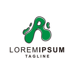 Colorful Letter A with Liquid Outline Logo Design