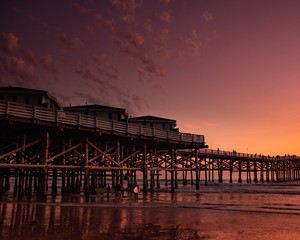 Fototapeta premium pier at night