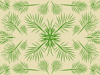 Naklejka na ściany i meble seamless floral pattern. green leaves. suitable for background and wallpaper