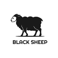 classic vintage black sheep logo design