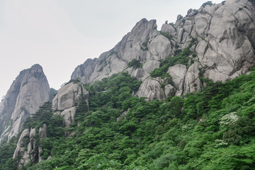 Yellow Mountains.Mount Huangshan.A mountain range in southern Anhui province in eastern China.