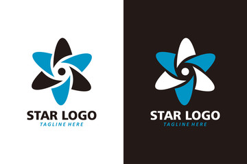 six star logo icon vector isolated