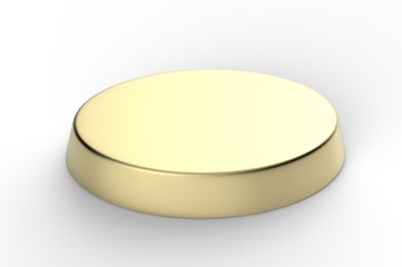 Blank paper weight for branding and promotion. 3d render illustration.