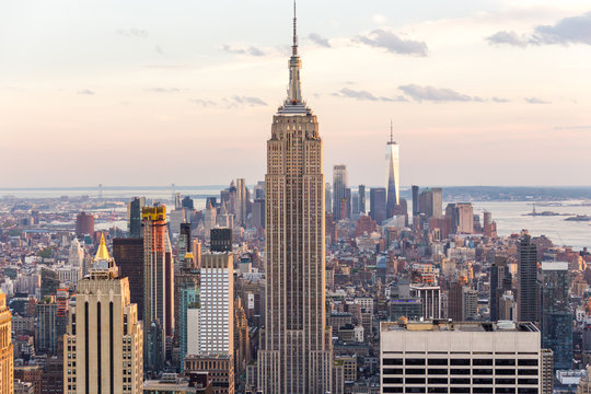 New york, USA - May 17, 2019: New York City skyline with the Empire State Building