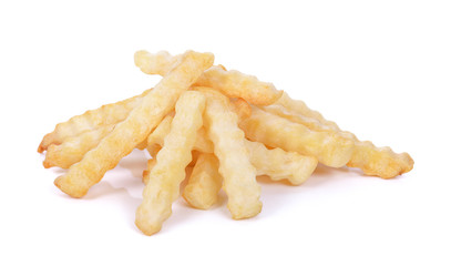 potato fry on white isolated background