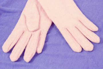 Colorful clothes using in autumn or winter, warm apparel for woman concept