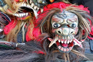 Jatilan/Jhatilan mask. Property for jatilan that usually used by the dancers.