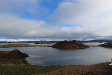 craters in Iceland from volcanoes